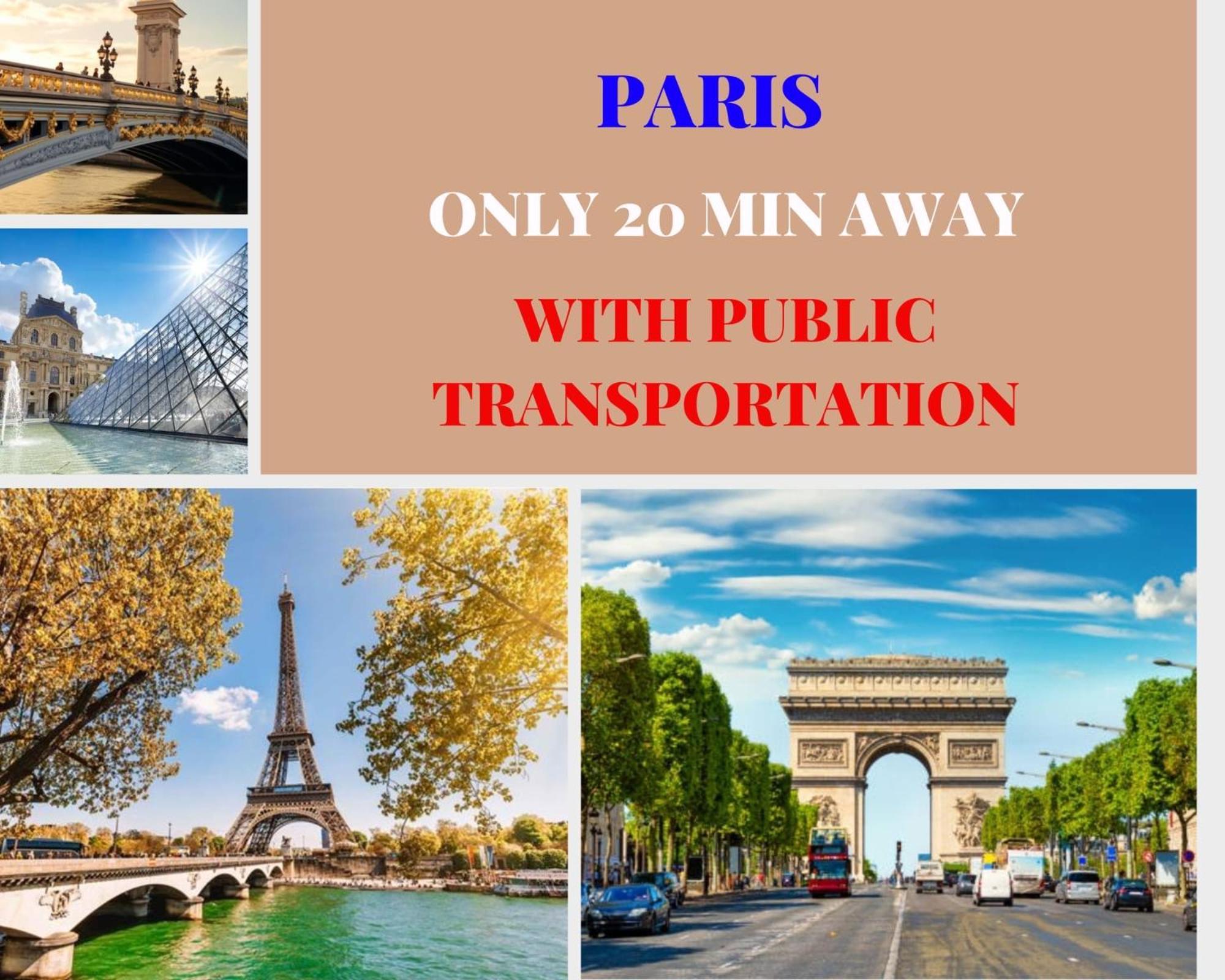 L'Eiffel - Self Checking, 20Min From Paris Apartment ดร็องซี ภายนอก รูปภาพ